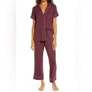 Nordstrom Lingerie Moonlight Dream Crop Pajamas - Large burgundy fig